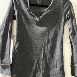 Active Basic Charcoal Long Sleeve Top